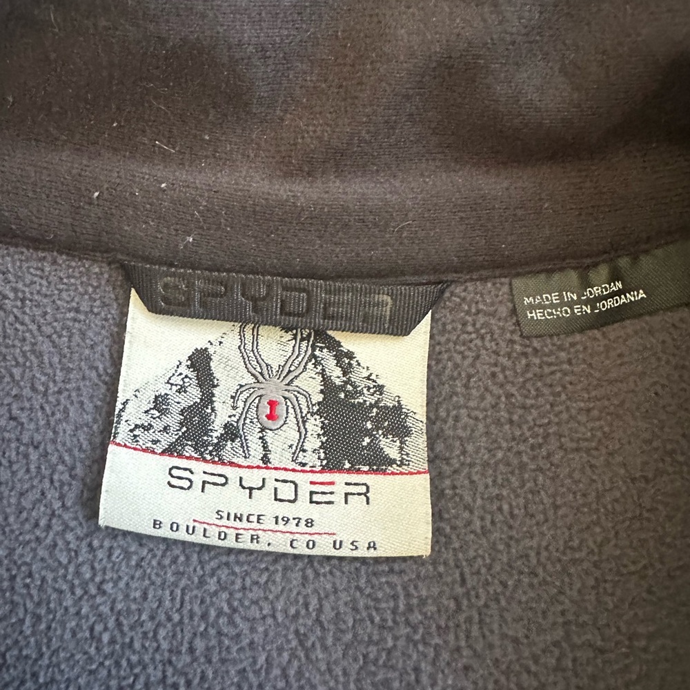 Spyder Mens XL 1/4 Zip Performance Pullover Gray Black Athletic Outdoor Top - Picture 5 of 14